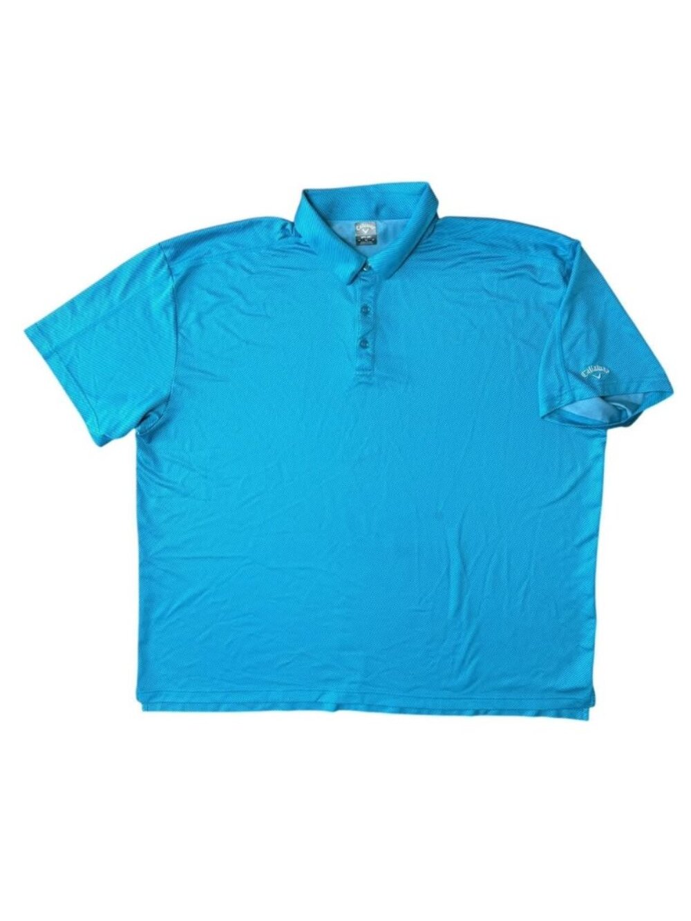 Callaway Polo Golf Shirt Mens 4X Opti-Dri Bright Blue Striped Short Sleeve